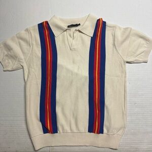 MONOPRIX France Organic Cotton Retro Polo Shirt Kids' Size: FR=12 , US= L(12/14)